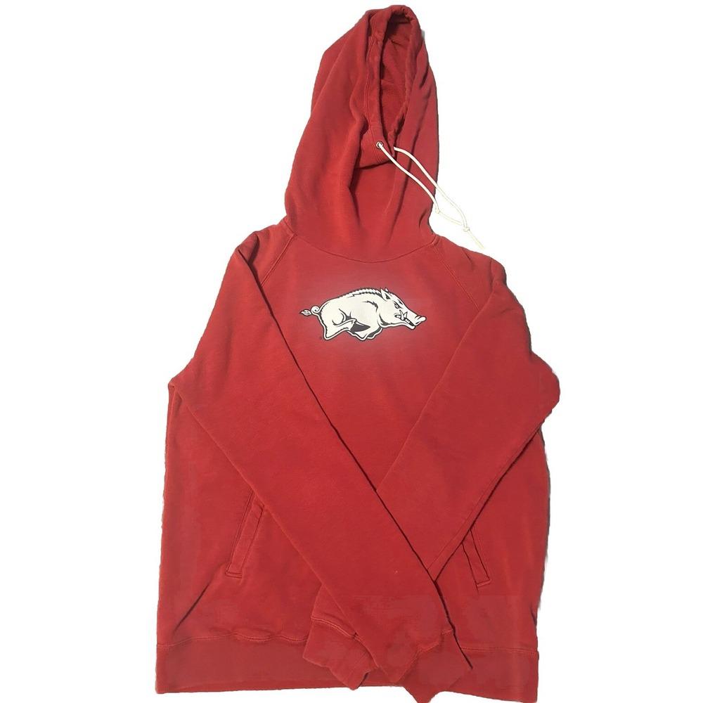 Arkansas Razorbacks Nike Hoodie Women's Large Red Pullover Sweatshirt Logo NCAA